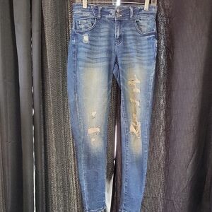 KANCAN, Distressed Blue Women's Jeans, SKINNY, SIZE 27
